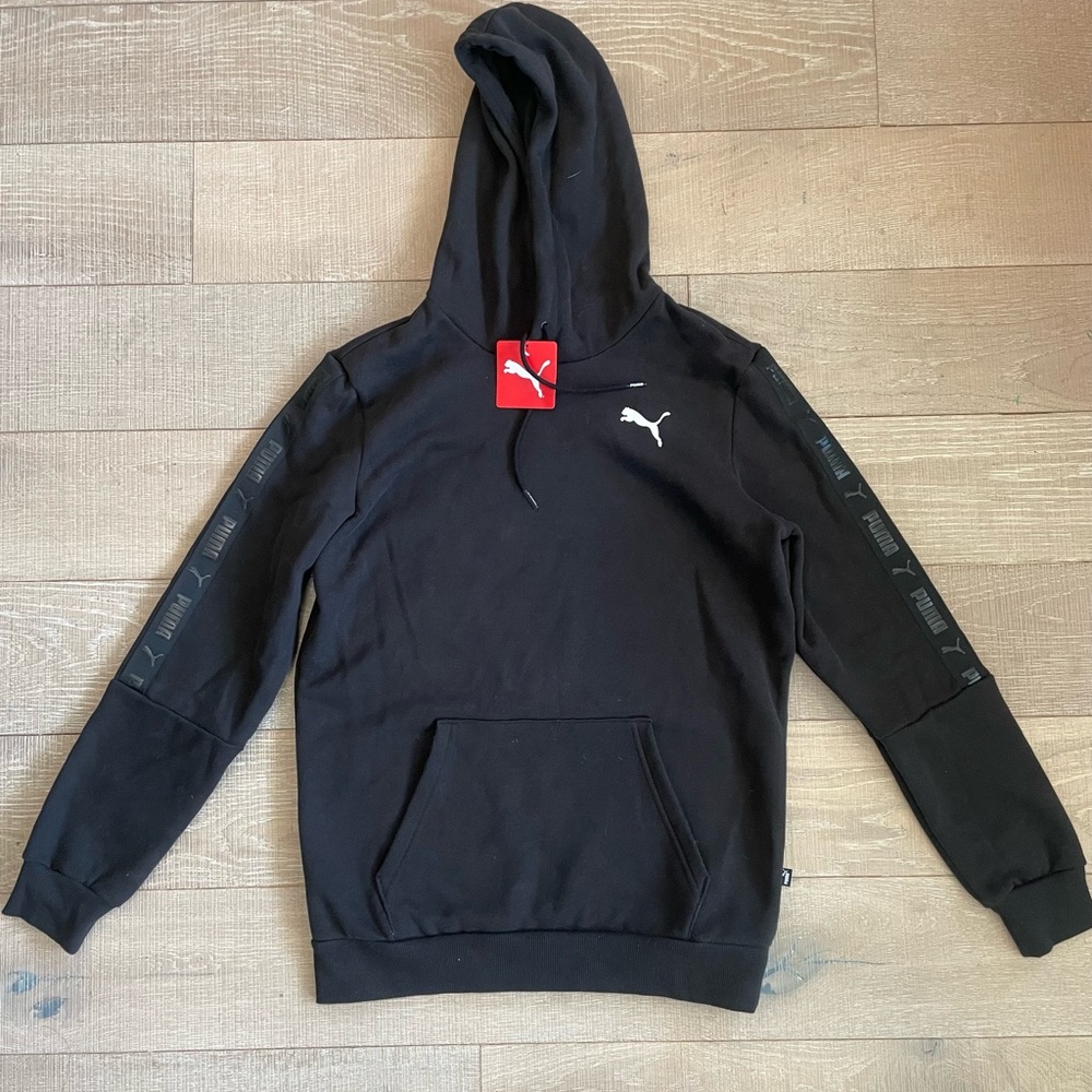 Men’s Puma Embossed Black Pullover Hoodie (S)